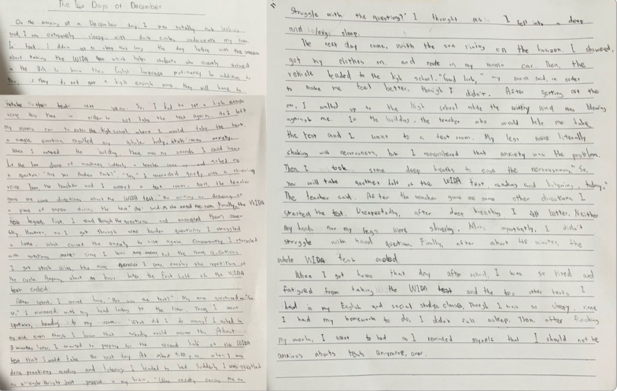 Writing Lv.7 학생 과제 — 첫 수업